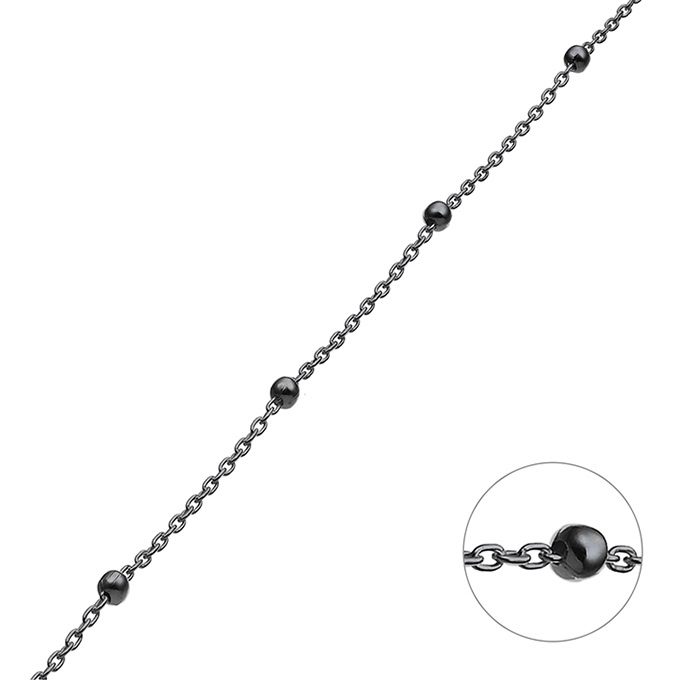 Sterling Silver Black Rhodium