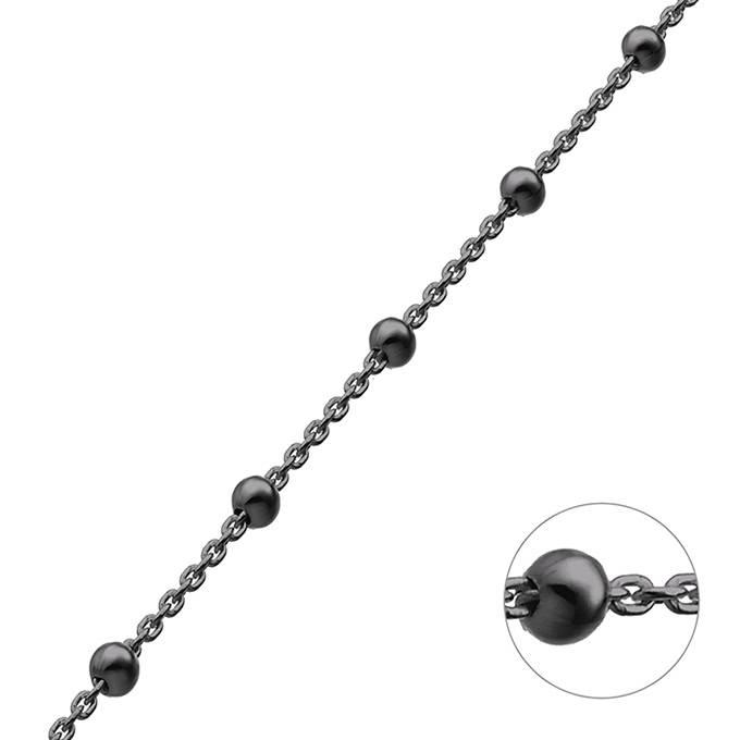 Sterling Silver Black Rhodium