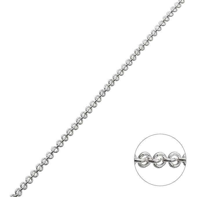 1,5mm round rolo chain wire 0,4mm (1m) | G-Silver