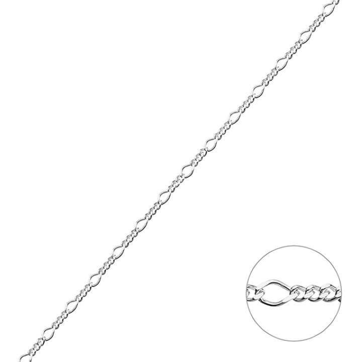 Catena rombo 2,1mm alternée 3+1 (1m)