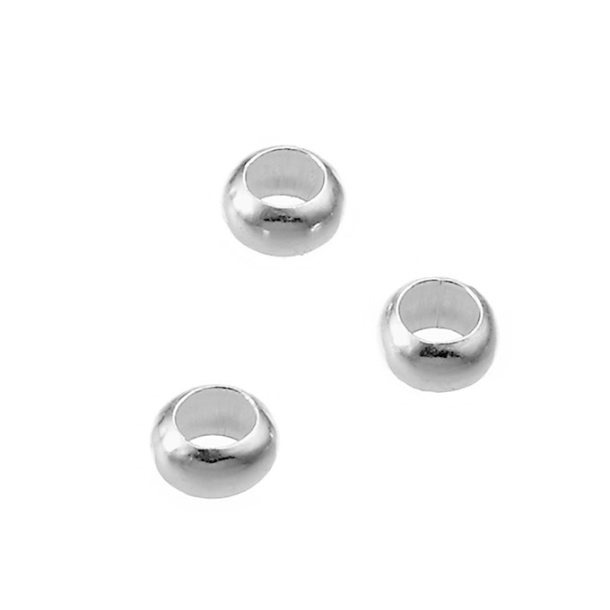 Spacer glatte Perlen 4mm Loch 2,4mm (ca 100Stk)