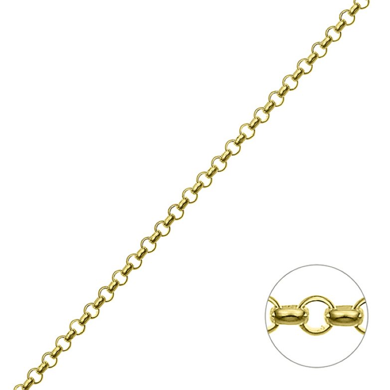Goldgelb Vergoldet 1µ – Jasseronkette 2,6mm Draht 3mm (1m)