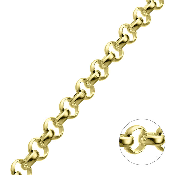 Yellow Gold 3µ – 5,15mm belcher chain wire 1,8mm (1m)