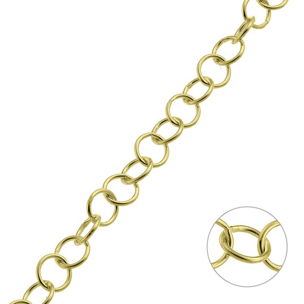 GOLDFILLED – Catena rolò tonda 4mm (1m)
