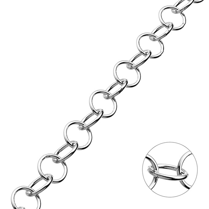 5mm Round link chain 0,7mm (1m)