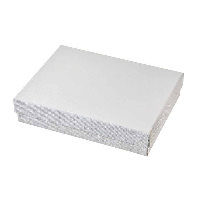 White jewellery gift box for necklaces 135x18x35mm (1pc)