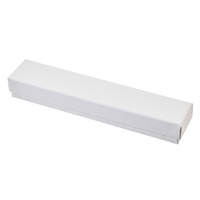 White jewellery gift box for bracelets 23x45x35mm (1pc)