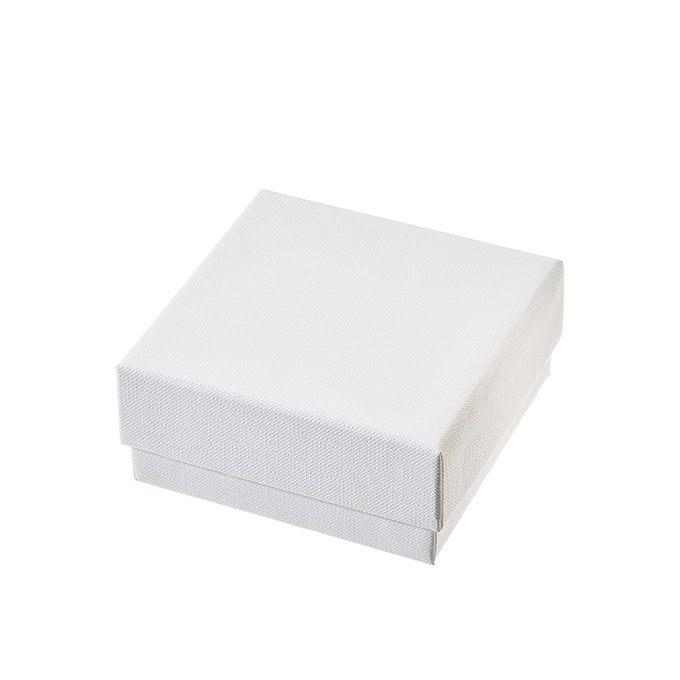 White jewellery gift box for cuff bracelet 95x95x35mm (1pc)