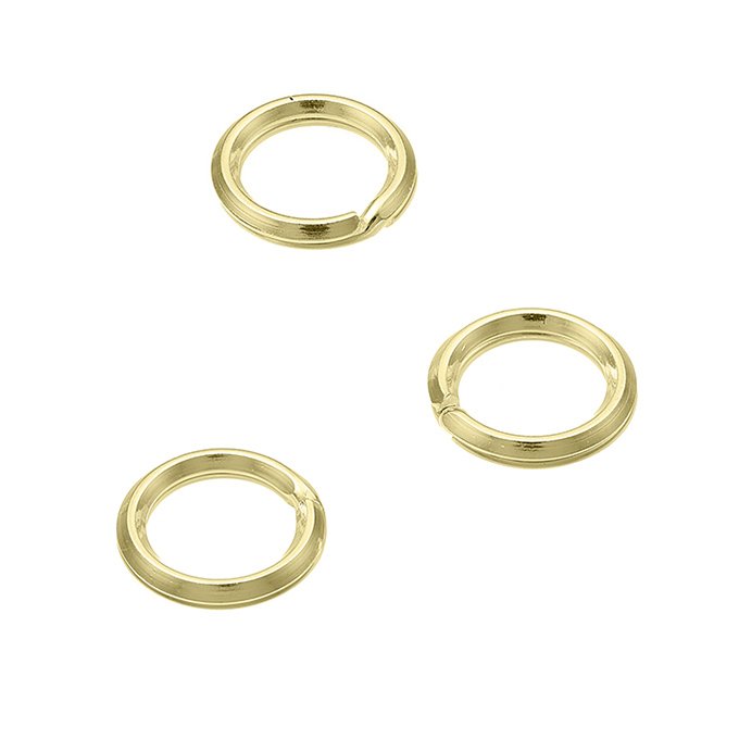 Yellow Gold 3µ – 8mm split rings wire 1mm (approx. 30pcs)
