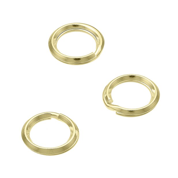 Yellow Gold 3µ – 9mm split rings wire 1mm (approx. 30pcs)