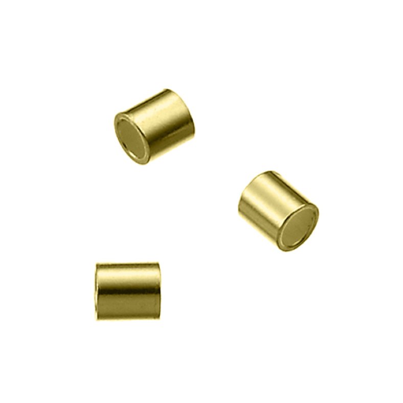 GOLDFILLED – Tubi lisci schiaccini 2x2mm (circa 100pz)