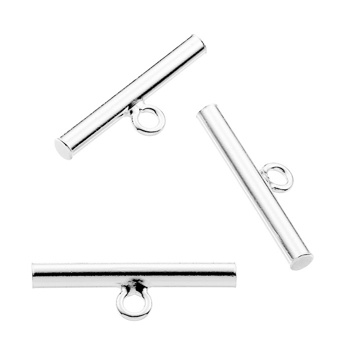 Barres pour fermoir toggle 23x3mm avec anneau (3pcs)