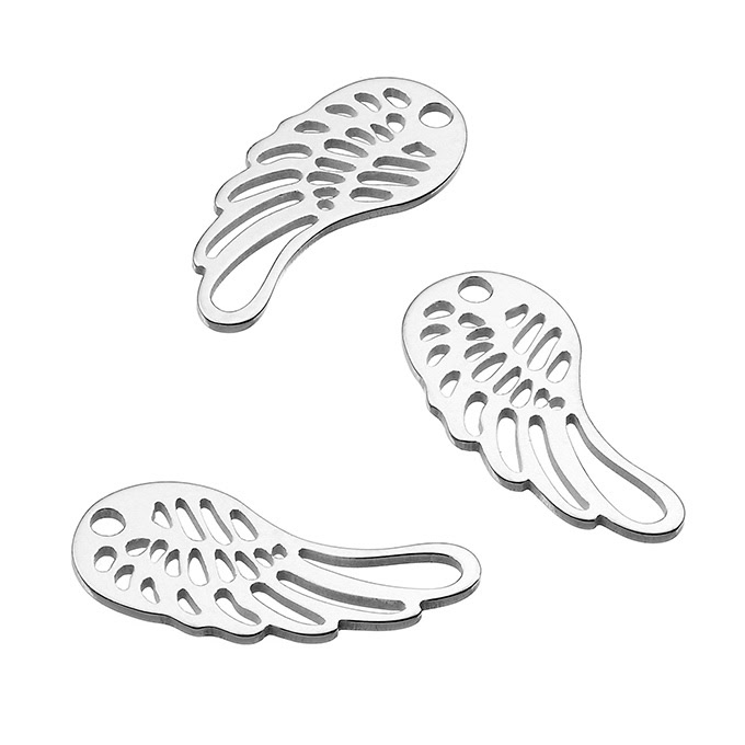 Breloques ailes d’ange ajourées 15mm (env. 20pcs)