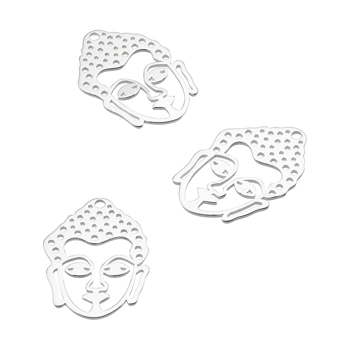 15mm laser cut buddha charms 1 hole (10pcs)