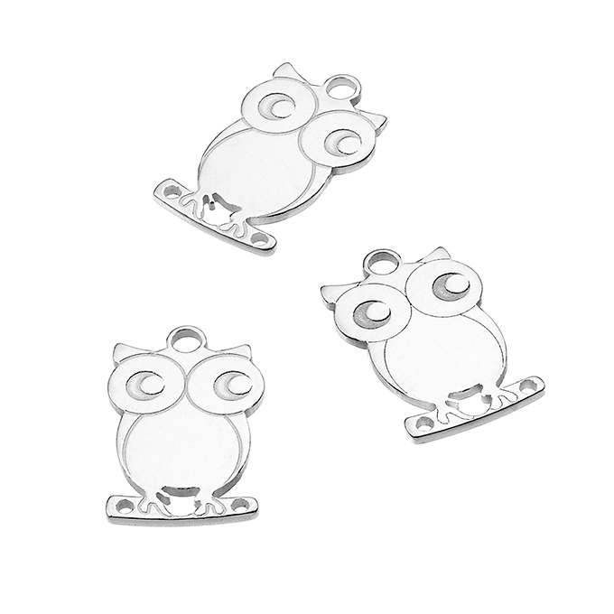 10mm laser cut owl charms (10pcs)