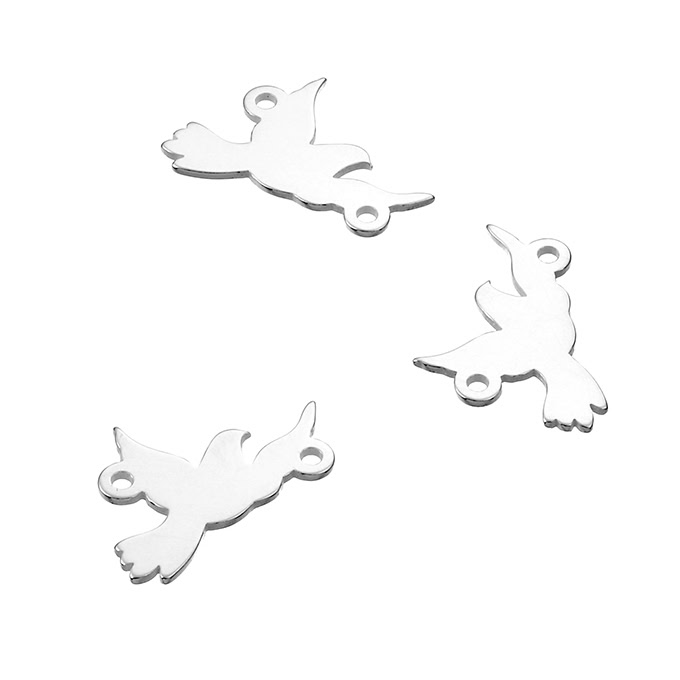 10m dove charms 2 holes (10pcs)