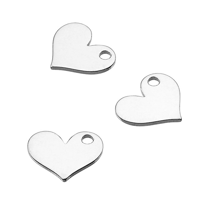 Breloques coeur 7mm (env. 20pcs)