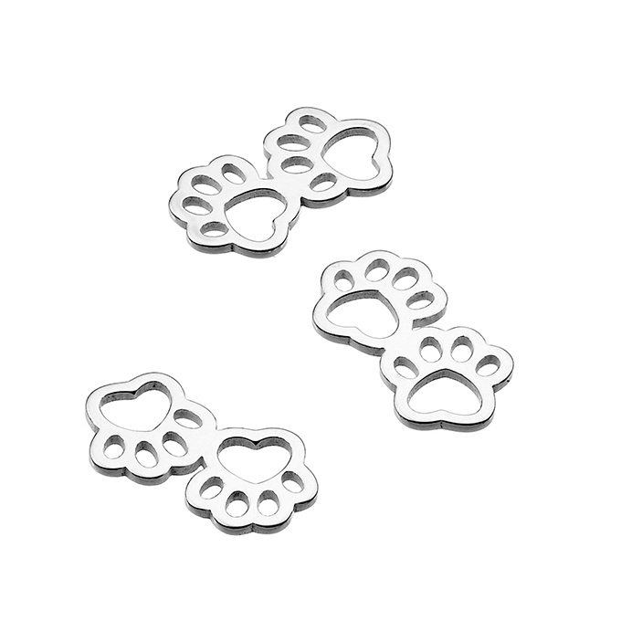 10mm paw print charms (10pcs)