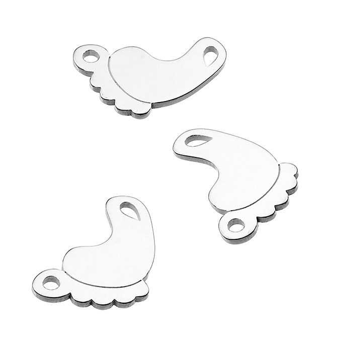 10x6mm foot charms hole 1mm (10pcs)