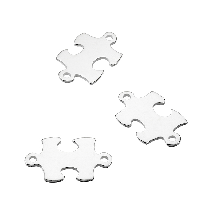 Breloques puzzle 10mm 2 trous (10pcs)