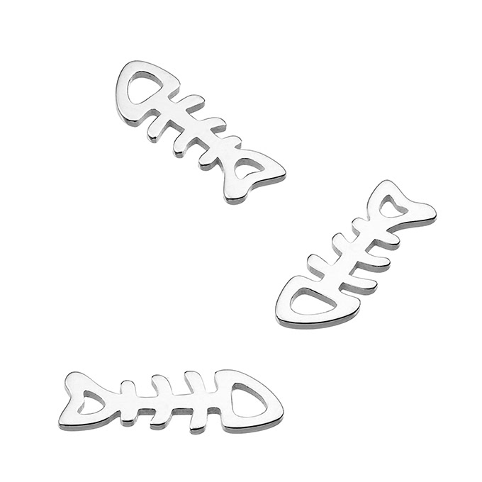 10mm fishbone charms sardine (10pcs)