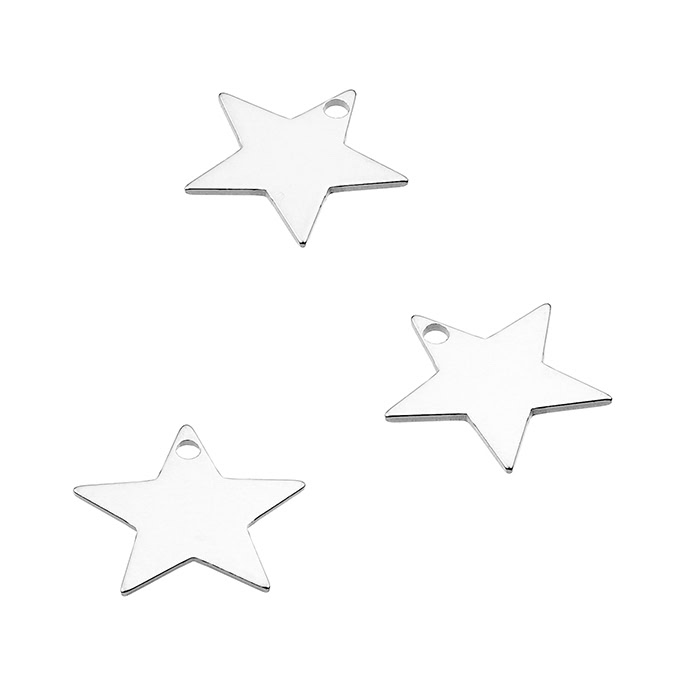 10mm laser cut star charms (10pcs)