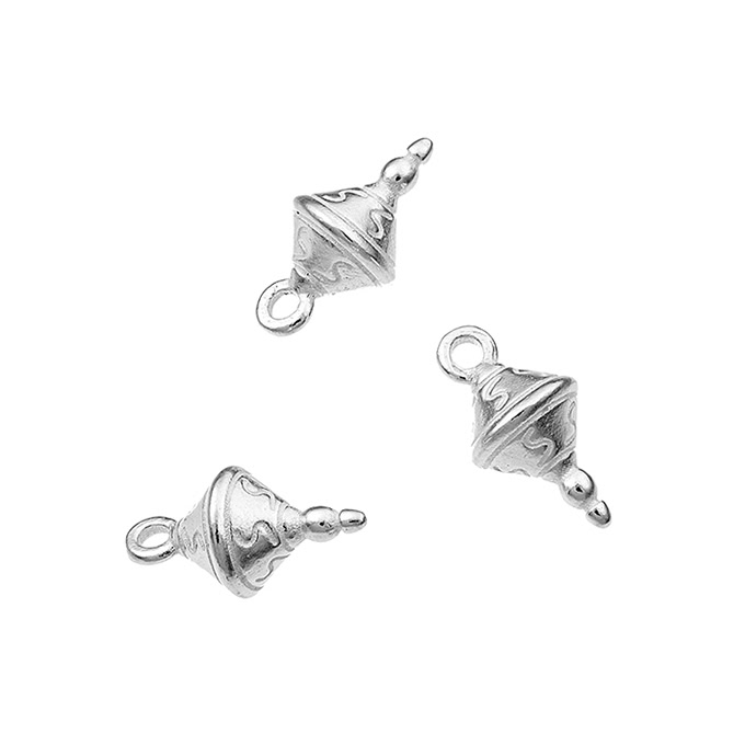 Pendentif toupie style ethnique 11mm avec anneau (5pcs)