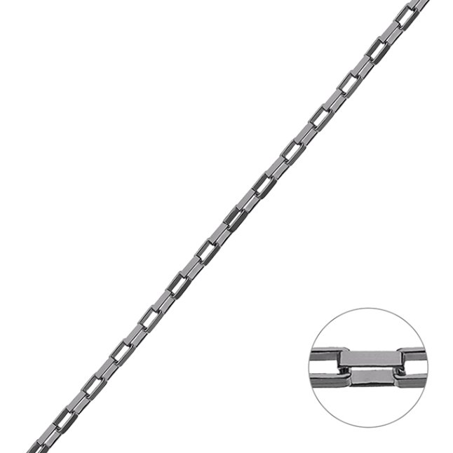 Rodiato Nero – Catena veneziana 2mm filo 1mm (1m)