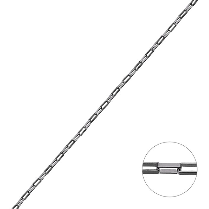 Rodiato Nero – Catena veneziana 1,8mm filo 0,6mm (1m)