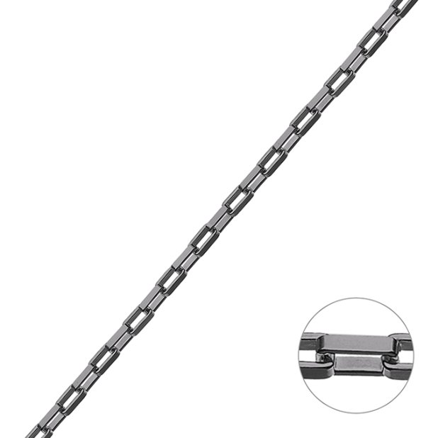Rodiato Nero – Catena veneziana 2,45mm filo 1,2mm (1m)
