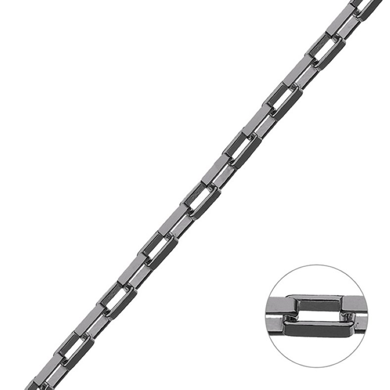 Rodiato Nero – Catena veneziana 3,5mm filo 1,8mm (1m)