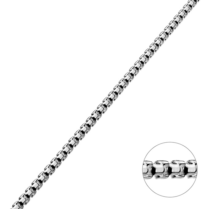 2mm round link box chain (1m)